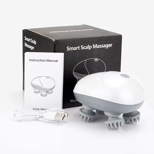 Electric Head Massager | Type-C Charging | Portable Scalp Massager for Hair Growth, Relaxation & Stress Relief | 3 Smart Modes