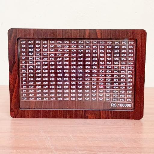 ₹1,00,000 Wooden Savings Challenge Box with Reusable Tracker & Marker